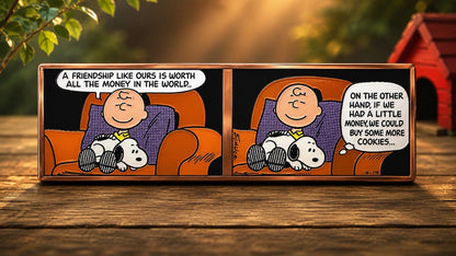 Peanuts Charlie Brown Comic Strip Colorized 5 oz Copper Bar