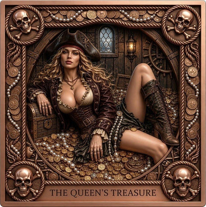 The Queen's Treasure Colorized 5 oz Copper Bar