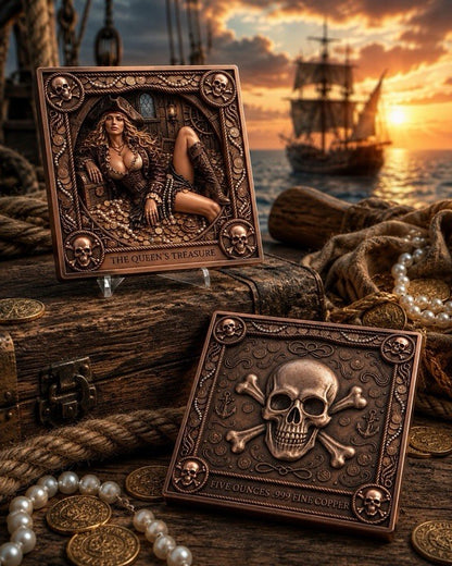 The Queen's Treasure Colorized 5 oz Copper Bar