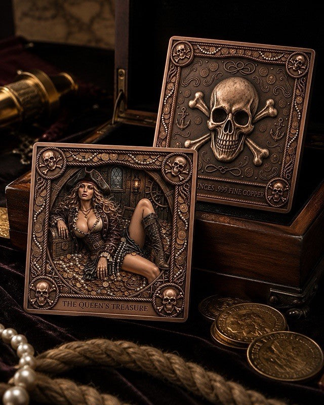 The Queen's Treasure Colorized 5 oz Copper Bar