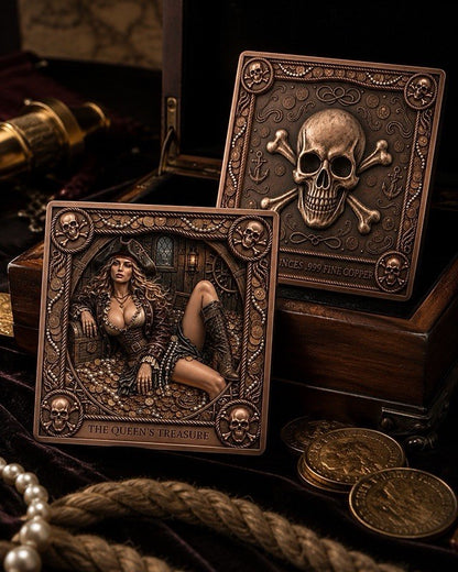 The Queen's Treasure Colorized 5 oz Copper Bar