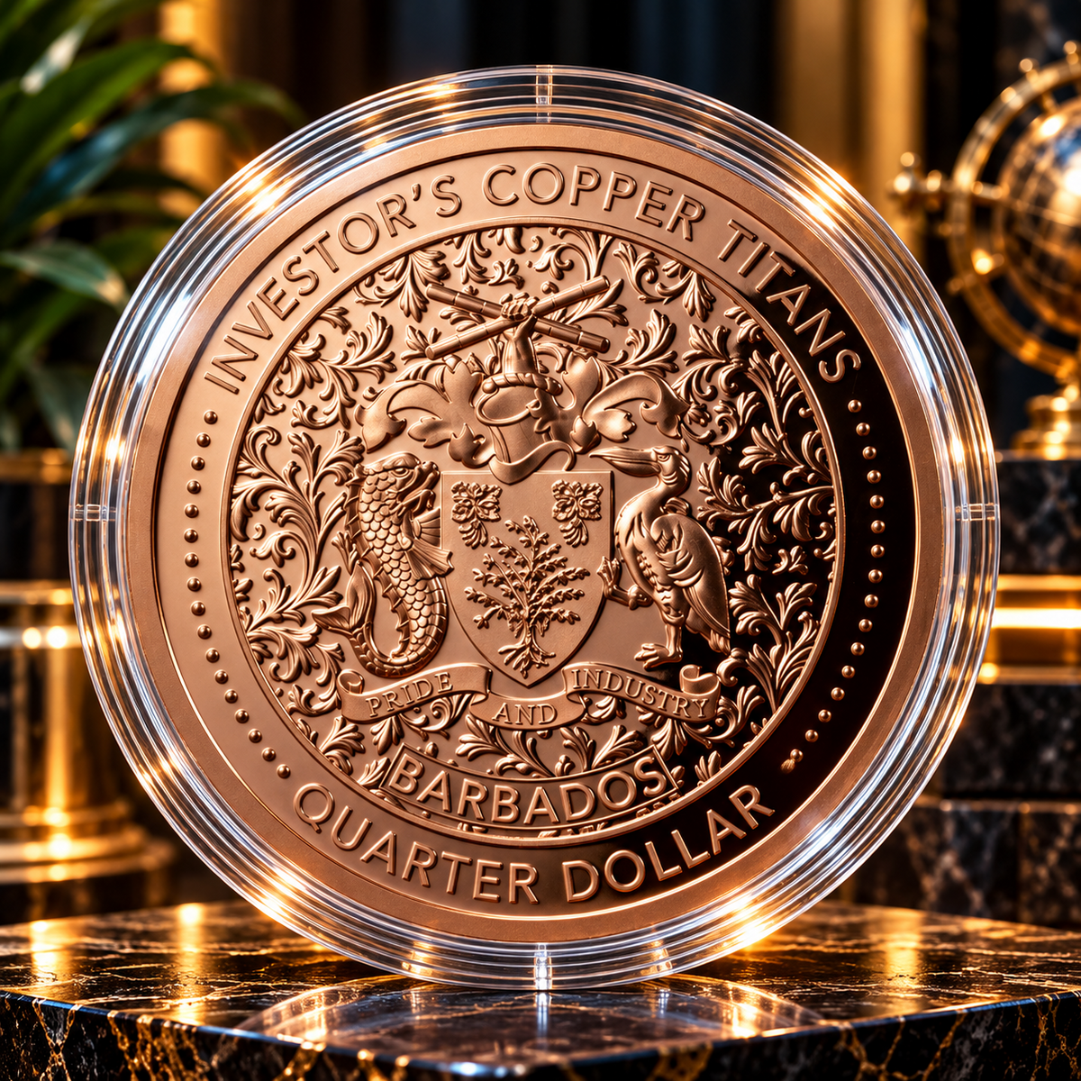 2026 Barbados Copper Titans Buffalo 5 oz .999 Pure Copper Round
