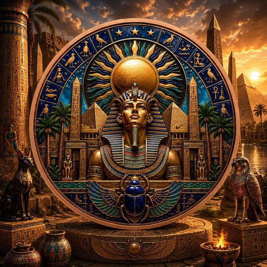 2026 The Egyptian Legacy: Throne of Ra 5oz UHR 3D Copper Round