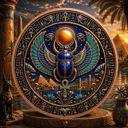 2026 The Egyptian Legacy: Throne of Ra 5oz UHR 3D Copper Round