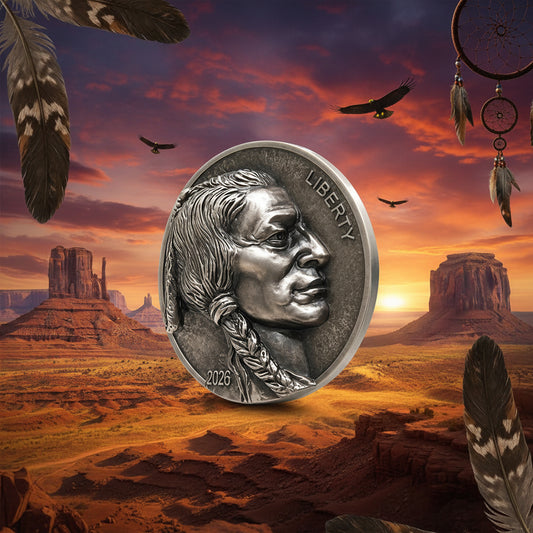 2026 Sioux Nation Coming to Life Buffalo Nickel 5 oz Silver Coin VERY RARE COIN LAST ONE IN STOCK