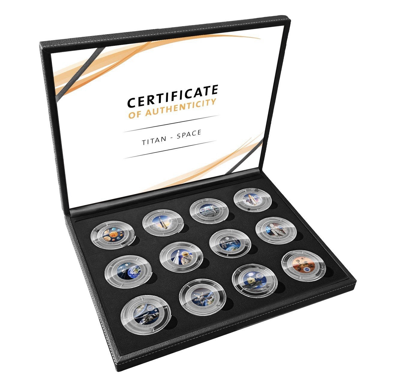 2025 Ghana History of Spaceflight 1 oz Titanium 12-Coin Set