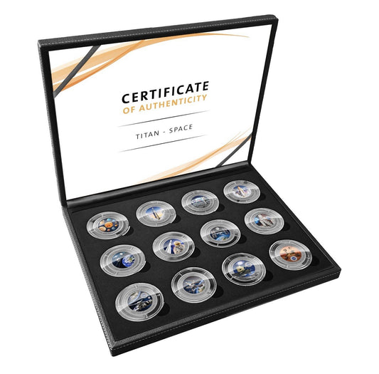 2025 Ghana History of Spaceflight 1 oz Titanium 12-Coin Set