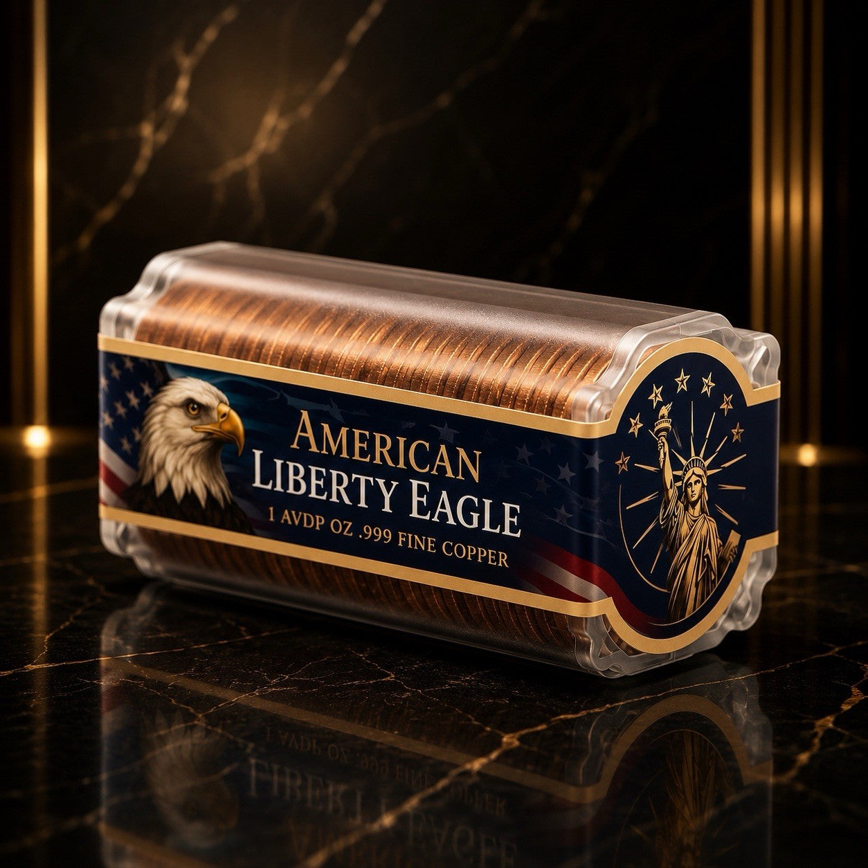 Liberty Eagle 20 x 1oz Copper Rounds in tube