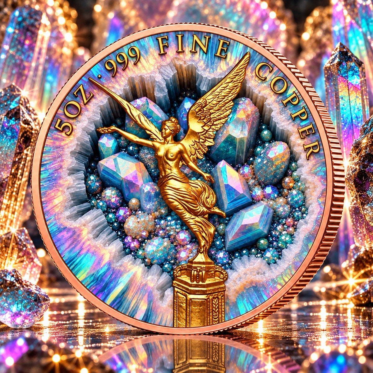 2026 Libertad Energy & Stones Series: Celestial Shine 5oz Copper Round