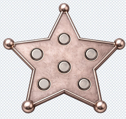 3 Junior Sheriff Badge Shaped 1 oz Copper Medal