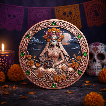 2026 Memento Mori Series Skull Bride 1oz Copper Coin Día de Los Muertos
